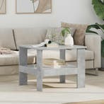 Salontafel Beton Grijs 57 x 55 x 45 cm Bewerkt hout, Verzenden, Nieuw