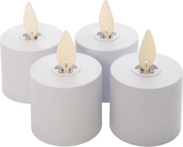 LED-theelichten met afstandsbediening | Wit | Ø 3,8 cm | H 5, Ophalen of Verzenden, Zo goed als nieuw