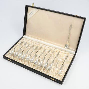 Apostellepels. - Theelepel (12) - .833 zilver