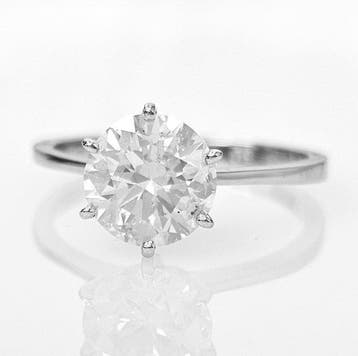 Verlovingsring - 14 karaat Witgoud - 2.00ct. tw. Diamant