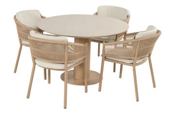 Hartman Altea/Girona ronde tuinset voor 4 personen 120 cm. -, Tuin en Terras, Tuinsets en Loungesets, Verzenden, Nieuw, Overige materialen