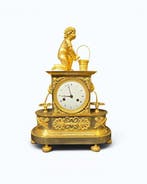 Figurale pendule Directoire - Verguld brons - 1800 -