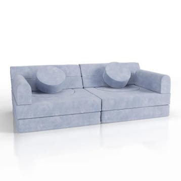 Kinderbank Kayo - Corduroy - Incl. Kussens - Lichtblauw, Kinderen en Baby's, Kinderkamer | Overige Meubels, Verzenden, Nieuw