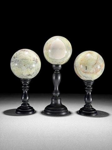 GEEN VEILINGRESERVE - Prachtige set van 3 onyx- Sferen op