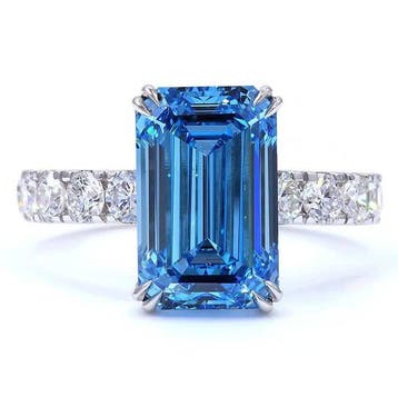 Zonder minimumprijs - Ring - 18 karaat Witgoud - 6.01ct. tw., Nieuw