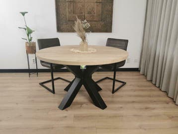 Ronde tafel van Massief eiken 120, 130, 140 GRATIS BEZORGD, Overige houtsoorten, Rond, Nieuw, Vijf personen of meer