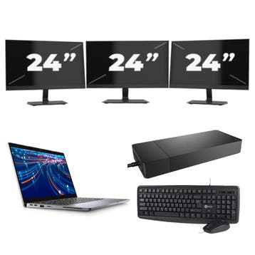 Dell Latitude 5320 -   i7-11e 16GB  - 256GB  + 3x 24 inch, Qwerty, Verzenden, 13 inch, Refurbished