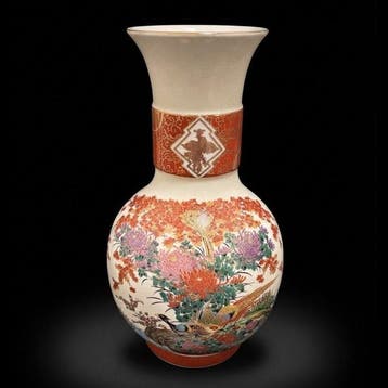 Vaas - Porselein - Japan - Handgeschilderd, hoogte 40 cm