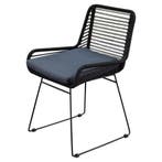 Zenia dining tuinstoel rope zwart, Ophalen of Verzenden, Nieuw