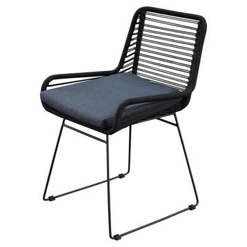 Zenia dining tuinstoel rope zwart, Tuin en Terras, Tuinsets en Loungesets, Ophalen of Verzenden, Nieuw