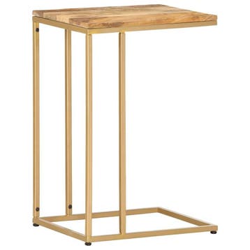 Bijzettafel Massief Hout | Laatste Stuk!, Huis en Inrichting, Tafels | Bijzettafels, Minder dan 55 cm, Nieuw, Ophalen of Verzenden