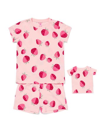 HEMA Kindershortama aardbeien roze, Verzenden, Nieuw