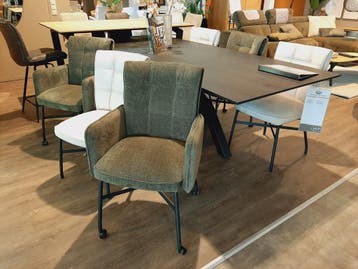 Eden eetkamerstoelen (set van 6) **SHOWROOMMODEL**, Nieuw, Stof
