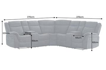 Cinema fauteuil HOLLYWOOD 5-zits met gestructureerde stof,, Huis en Inrichting, Ophalen of Verzenden, Nieuw