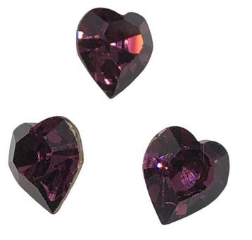 2 x Preciosa kristal puntsteen hart 10 mm – gat 1 mm – p, Ophalen of Verzenden, Nieuw, Overige typen