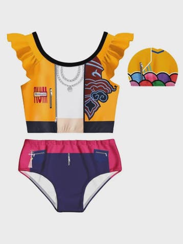 Meisjes Zwempak Set 3-Delig met Broekje en Hoedje - Zomer St, Verzenden, Nieuw