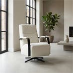 Leren draaifauteuil Award - Toledo Bianco (gebroken wit) -, Huis en Inrichting, Fauteuils, Nieuw, Ophalen of Verzenden, 50 tot 75 cm