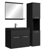 Badkamermeubel Set Montreal 60 x 35 cm Mat Zwart Badmeubel, Huis en Inrichting, Badkamer | Badkamermeubels, Verzenden, Nieuw, Wastafelkast