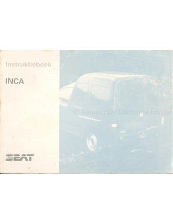 1996 SEAT INCA INSTRUCTIEBOEKJE NEDERLANDS, Auto diversen