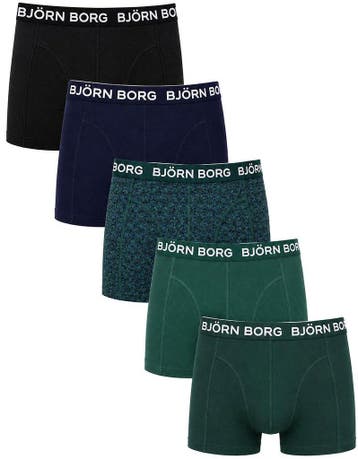 Bjorn Borg Boxers Cotton Stretch 5-Pack Groen maat L Heren, Kleding | Heren, Verzenden, Bjorn Borg, Boxer