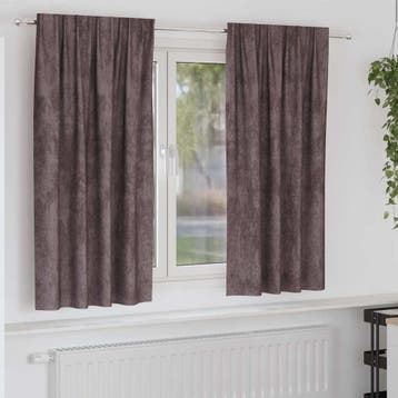 vidaXL Velvet Gordijnen met gordijnen 2 pcs Bruin 175 x 140, Huis en Inrichting, Stoffering | Gordijnen en Lamellen, Verzenden