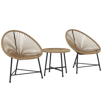 Polyrattan Tuinmeubelset, Outdoor Lounge Balkonmeubilair Voo, Verzenden, Nieuw