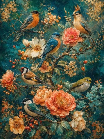 Shayer - A Garden Where Time Stands Still - XL - 60x80cm -