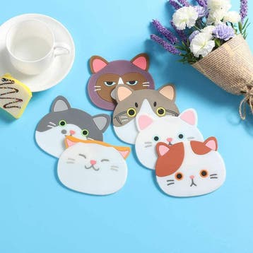 Fako Bijoux - Katten Onderzetters - Onderzetters Voor Glazen, Verzenden, Nieuw