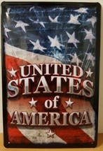 United states of America reclamebord, Verzenden, Nieuw