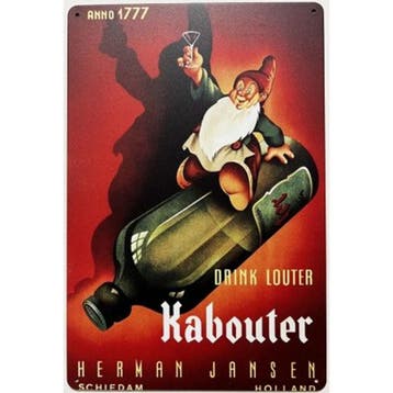 Drink louter kabouter reclamebord, Verzamelen, Ophalen of Verzenden, Nieuw