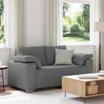vidaXL Loveseat Donkergrijs 160 cm Stof, Verzenden, Nieuw, Stof, 150 tot 200 cm