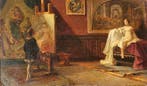Nazzareno Sidoli (1879–1969) - Raffaello e la Modella