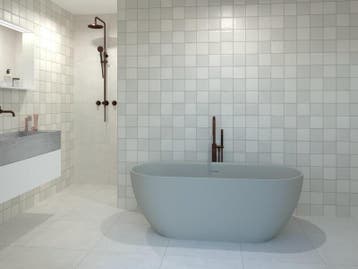 Wandtegel Ragno Sense Ice Handvorm Grijs Mat 13x13 (Vloeren), Keramiek, Nieuw, Minder dan 20 cm, 10 m² of meer