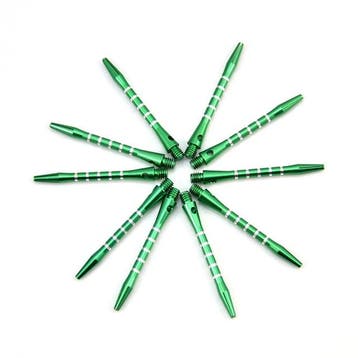 10x Medium Aluminium Dart Shaft Groen 48mm, Verzamelen, Verzenden, Nieuw