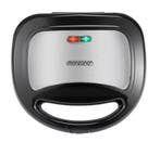 Tosti-ijzer Zwart/Zilver Elektrisch 750W Anti-aanbak, Verzenden, Nieuw