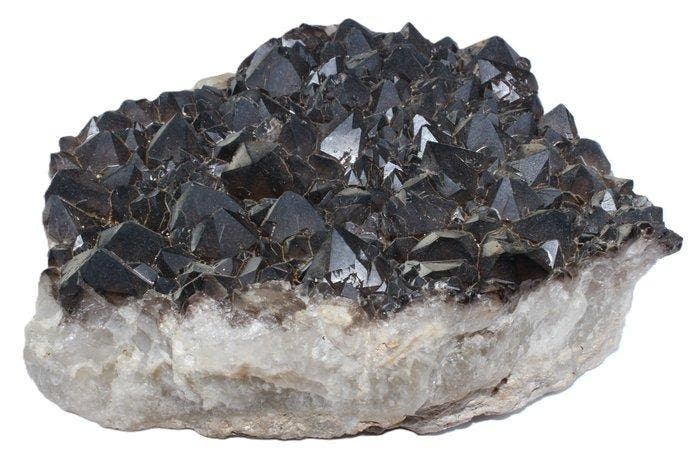 Kwarts  Morion  - Frankrijk - Ploemeur - Hoogte: 14.6 cm -, Verzamelen, Mineralen en Fossielen