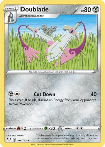 Doublade 106/163 Battle Styles, Ophalen of Verzenden, Nieuw, Losse kaart, Foil
