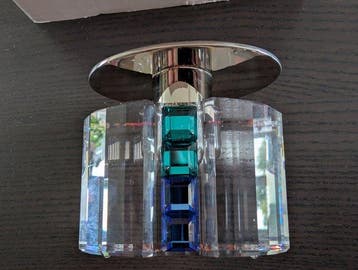 Swarovski - Beeld, Kandelaar Rainbow Blue Zircon/Sapphire -