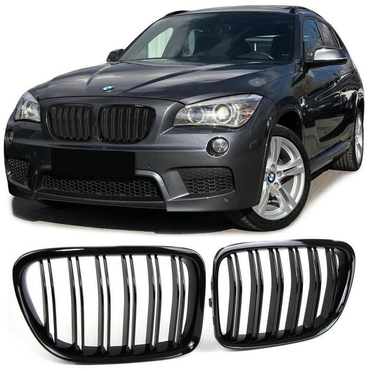 BMW X1 E84 Dubbelspijls Glans Zwarte Nieren Grill B0206, Auto-onderdelen, Carrosserie en Plaatwerk, Nieuw, BMW, Voor, Links, Rechts