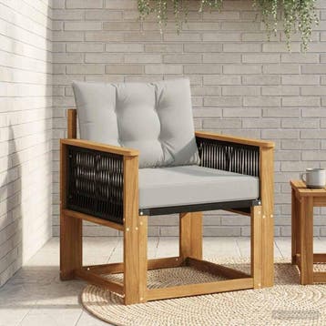 vidaXL Buiten Midden Sofa Massief Acaciahout Naturel, Verzenden, Nieuw