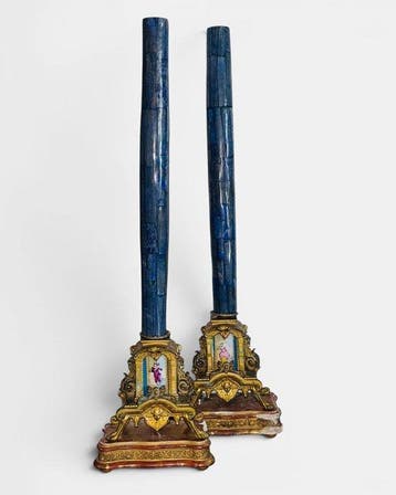 sculptuur, Tabernacolo Barocco - 65 cm - Lapis Lazuli,