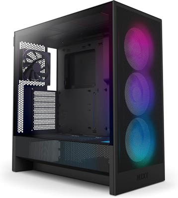 NZXT H5 Flow RGB Black 2024 MidTower Behuizing, Computers en Software, Computerbehuizingen, Verzenden, Nieuw