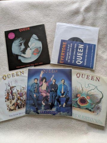 Queen - 5 x 7 singles 45 RPM - Diverse titels - 45 RPM 7, Cd's en Dvd's, Nieuw in verpakking