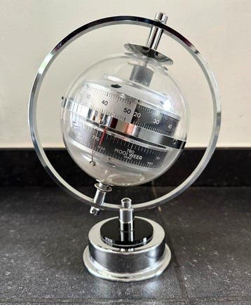 Huger - Weerstation - Glas, Chroom - Duitse Huger Sputnik