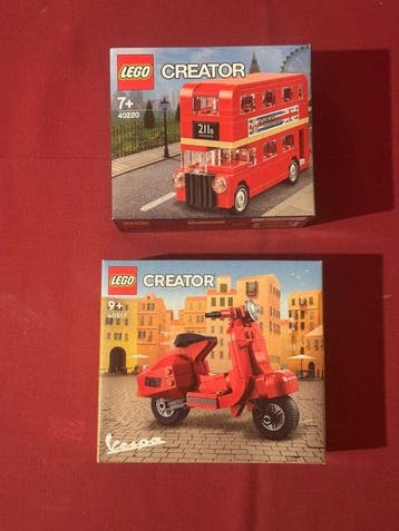 Lego Set - Creator - 40220 London Bus; 40517 Vespa - Lego, Nieuw