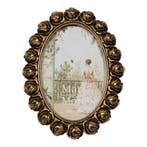 Fotolijst ovaal rozen hars goud 15x2,3x20cm, Verzenden, Nieuw