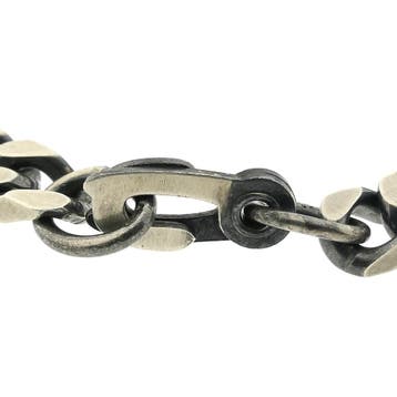 Zilveren gourmetschakel armband (Schakelarmband), Sieraden, Tassen en Uiterlijk, Armbanden, Ophalen of Verzenden, Gebruikt, Zilver