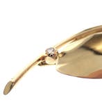 Gouden fantasiebroche met diamant; 0,07 ct., Gebruikt, Overige kleuren, Ophalen of Verzenden, Met edelsteen