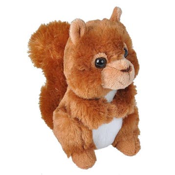 Wild Republic eekhoorn knuffel - pluche - 18 cm - rood, Verzenden, Nieuw