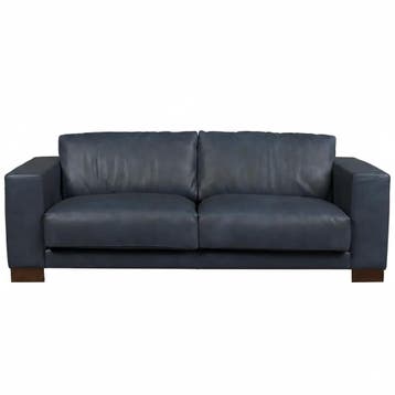 Leren bank Clear - 3 zits - Kenia Denim (blauw) - Poten, Bohemian, Eigentijds, Modern, Retro, Vintage, Nieuw, Ophalen of Verzenden